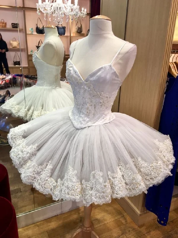 Best Online Boutiques White ballet dress,short ball gown     S6572