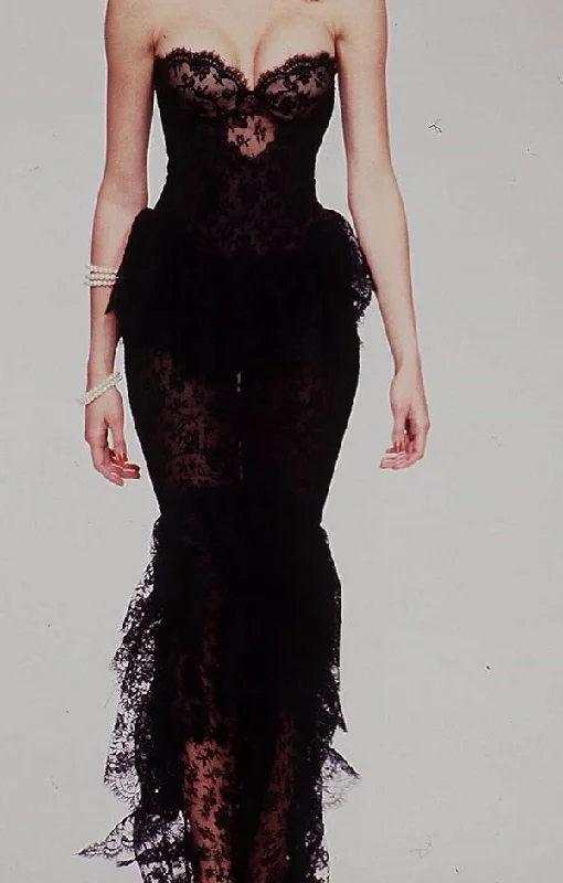 Women's Comfortable Garments Black Lace formal dress Sweetheart Evening Dresses Prom Gown     S6957