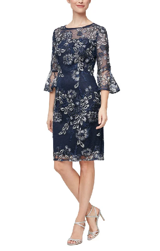 Women's Work Apparel Alex Evenings 81171384 - Floral Midi Dress