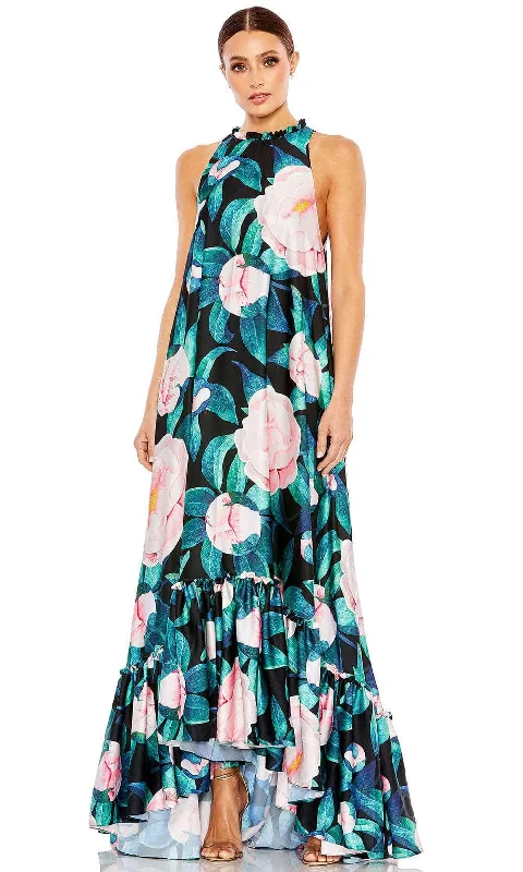 Women's Resort Garments Mac Duggal 11406 - High Neck Floral Evening Gown