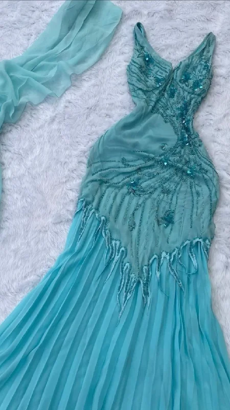 Comfortable Garments For Women Beautiful Mermaid Prom Gown Sequin Long Prom Dresses     S6991