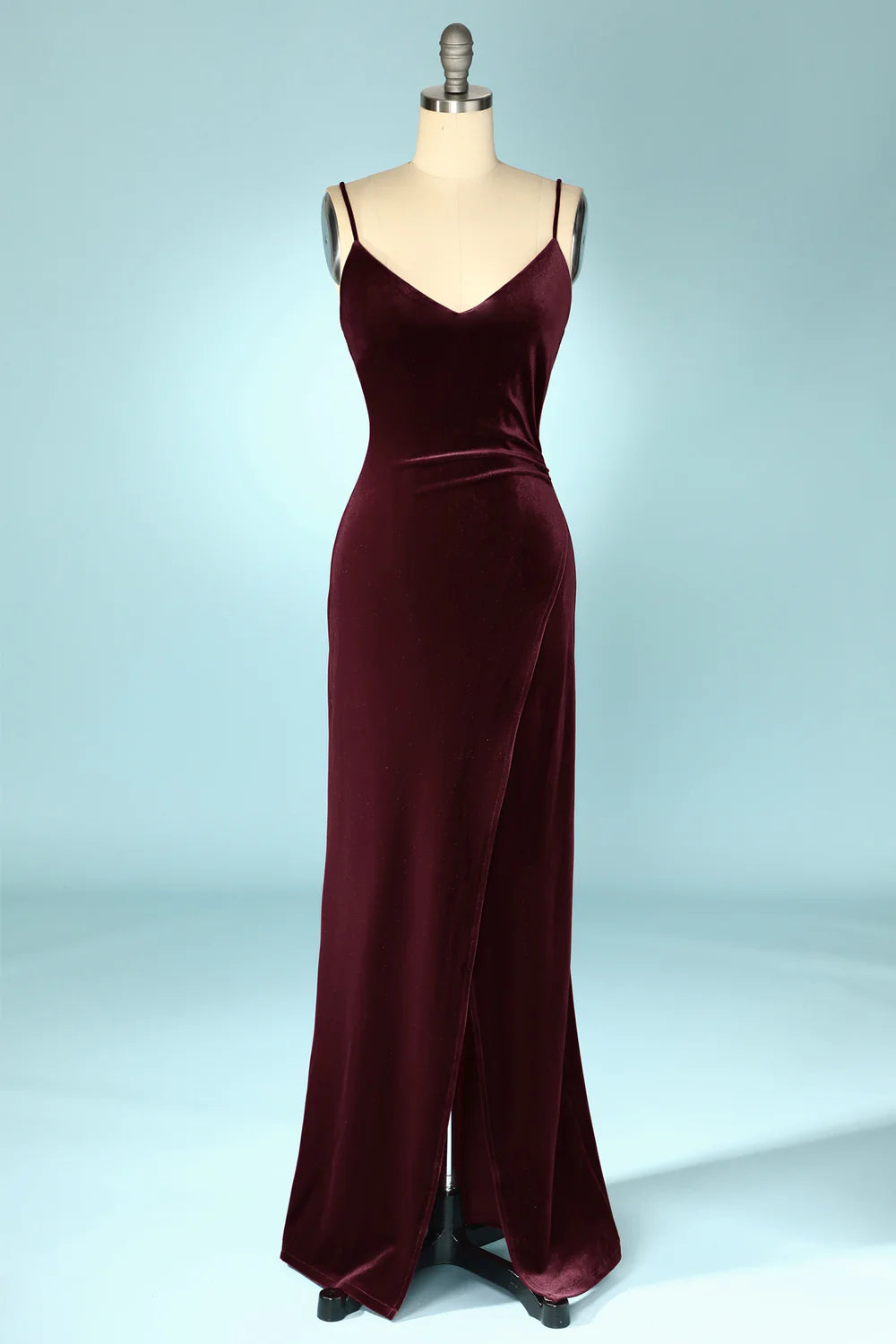 Online Clothing Stores Amzcw Burgundy Velvet Evening Prom Dress Mermaid Backless Long Prom Dress gowns evening dresses prom dresses shops