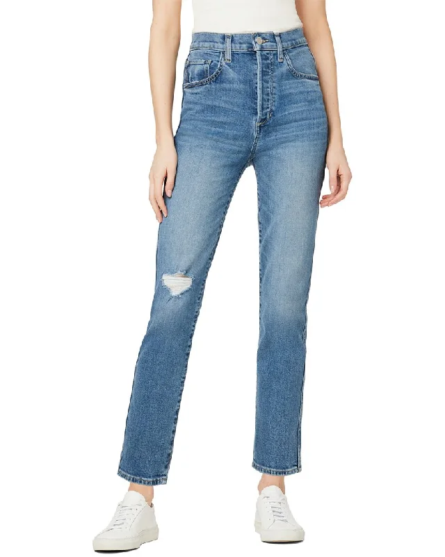 Luxury Women's Clothing JOE'S Jeans The Raine Barnes Destructed Ankle Straight Leg Jean