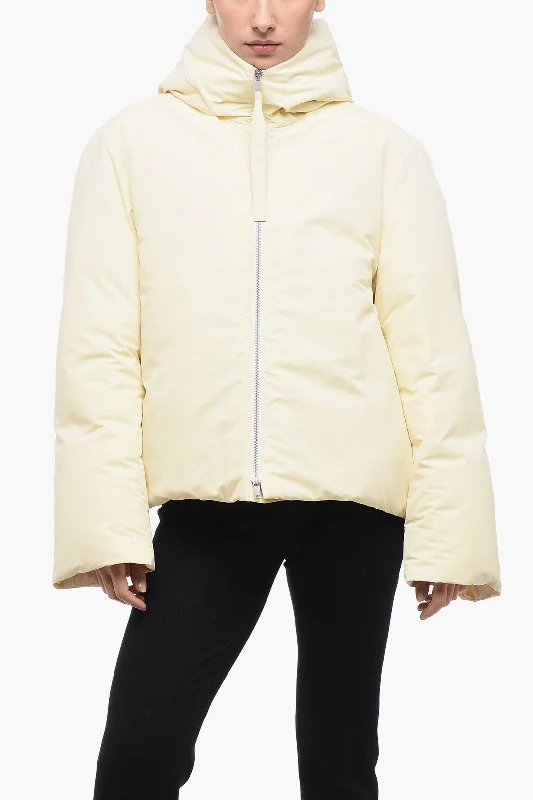 Vintage-Inspired Garments Jil Sander Hooded Oversized Down Jacket