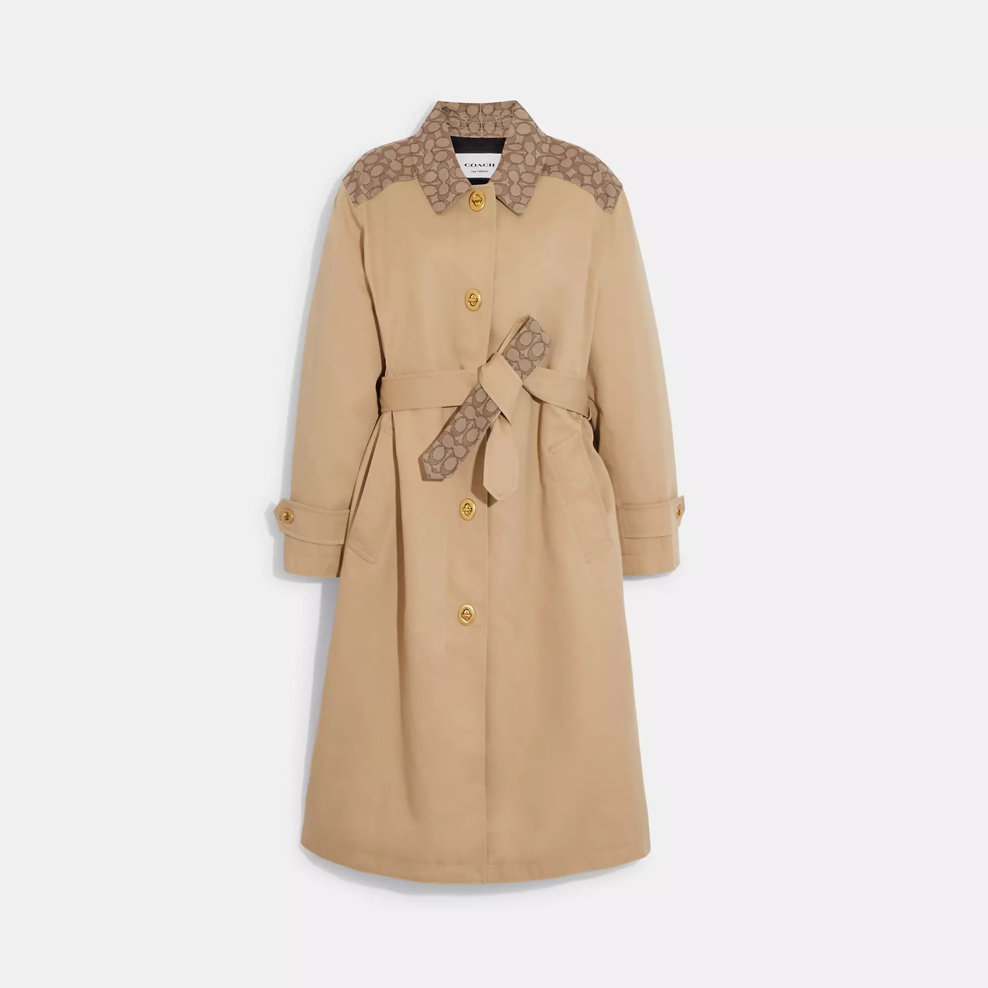 Comfortable Women's Clothing Coach Outlet Signature Turnlock Trench