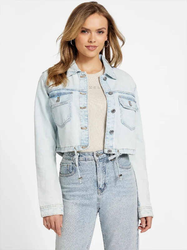 Women's Clothing With Trendy Designs Lyra Cropped Denim Jacket