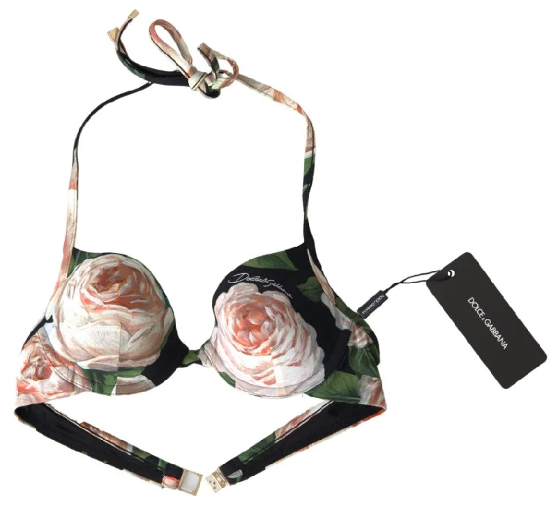 Women's Work Apparel Dolce & Gabbana Floral Elegance Elastic Bikini Women's Top