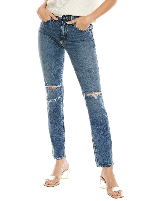 Sustainable Women's Apparel Le Jean Vivie Lina Wash Slim Stovepipe Jean