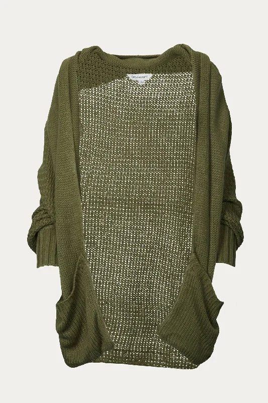 Women's Clothing Sets Dolman Slouch Cardigan In Olive