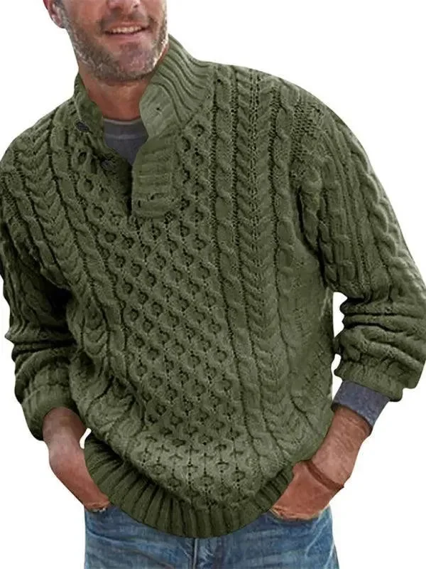 Modern Women's Attire Turtle Collar Knitted Men Sweater