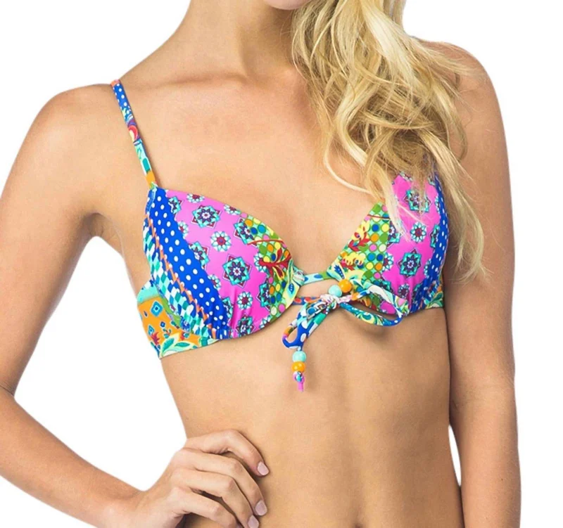 Online Boutiques Underwire Bikini Top In Seam Weaver