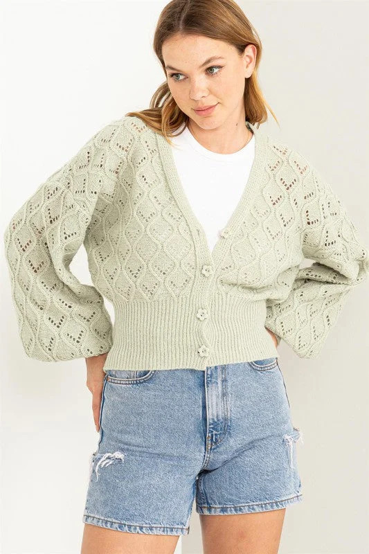 Women's Online Boutique Days Together Pointelle Sweater Cardigan