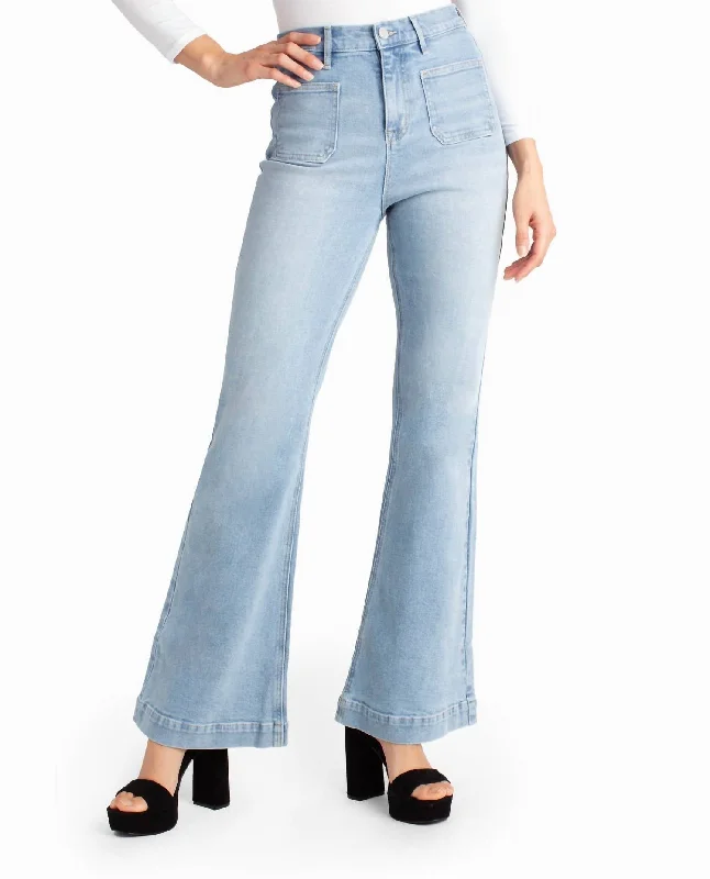 Top 10 Women's Online Clothing Stores Sutton Place High Rise Flare Jean In Light Blue