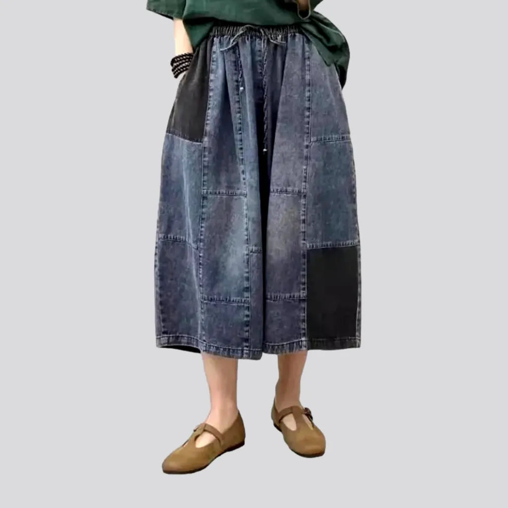 Women's Fashion Essentials Street culottes women's denim pants