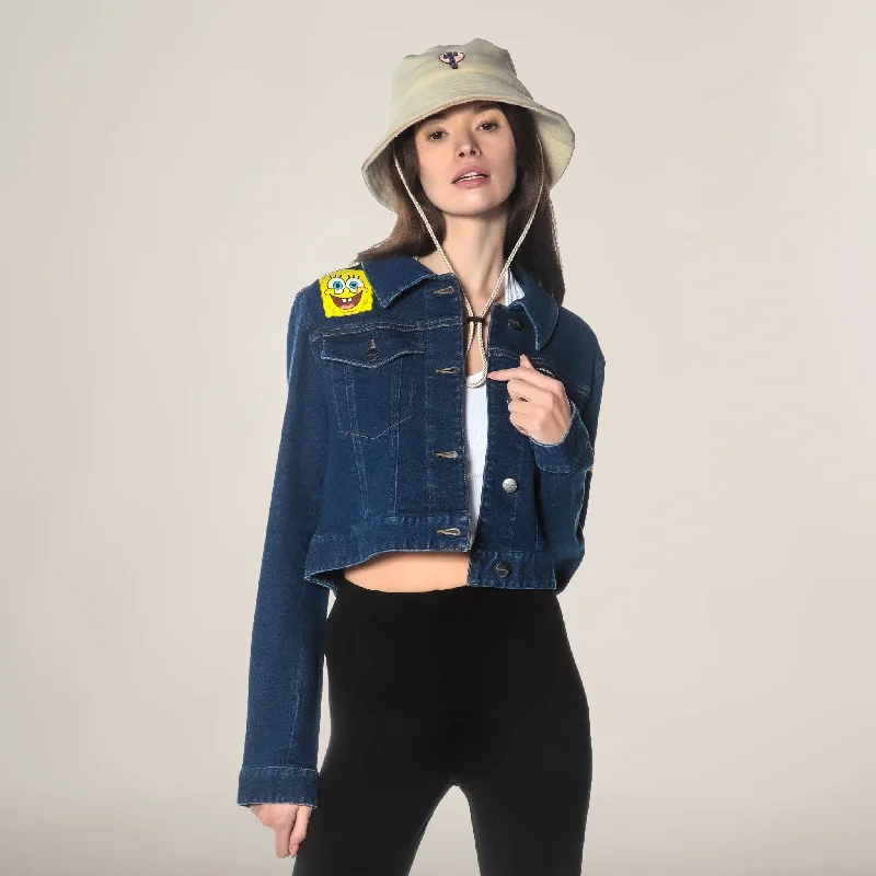 VIP Member Discount Women's Spongebob Denim Trucker Jacket