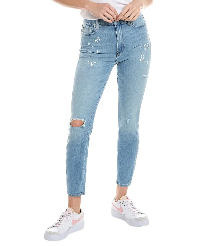 Women's Active Clothing 7 For All Mankind High-Waist Ankle Skinny Darby Blue Super Skinny Jean