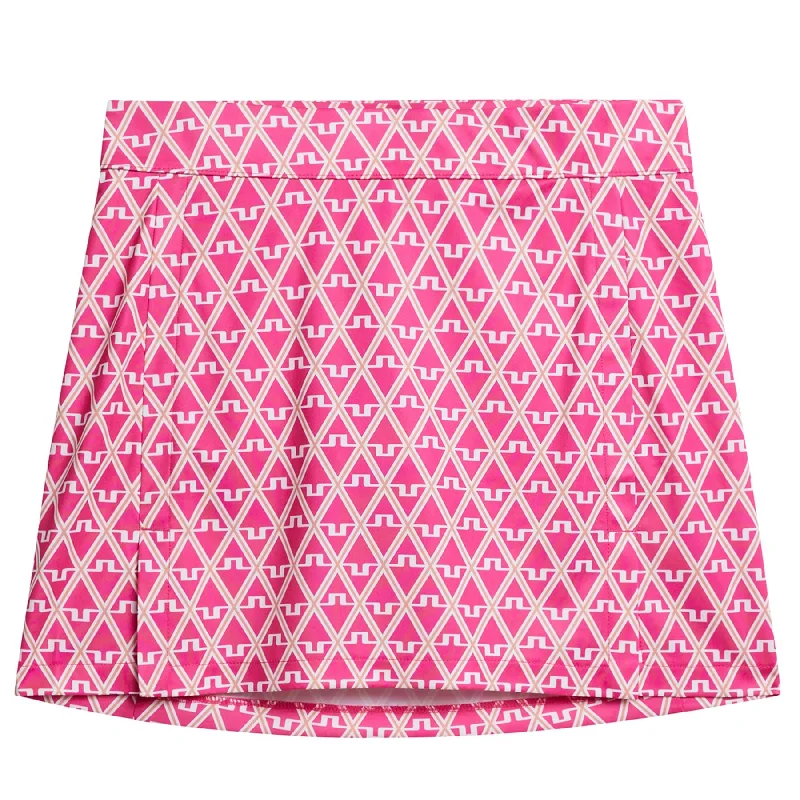 Women's Trendy Clothing Womens Amelie TX Jersey Printed Mid Skirt Geo Fuchsia Purple - SS24