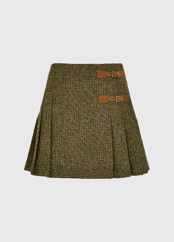 Women's Evening Clothes Blossom Tweed Skirt - Heath