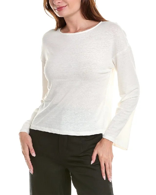 Affordable Trendy Clothes For Women Onia Linen-Blend Jersey Boatneck Top