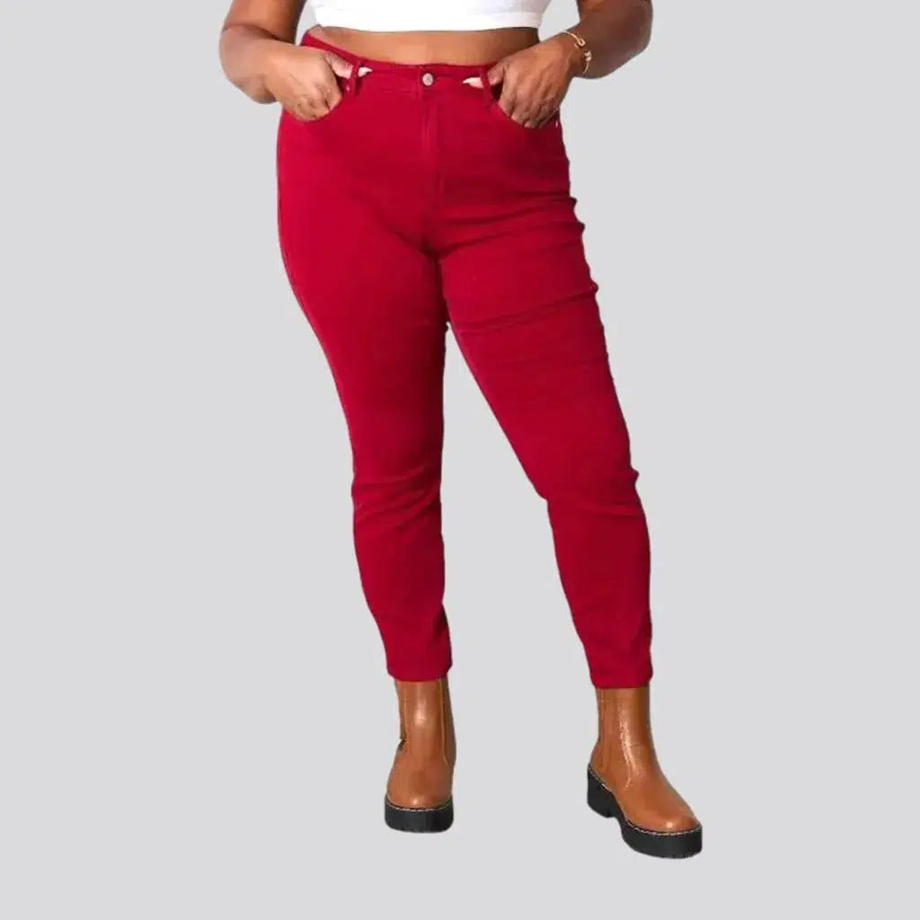 Women's Versatile Apparel Red women's y2k jeans