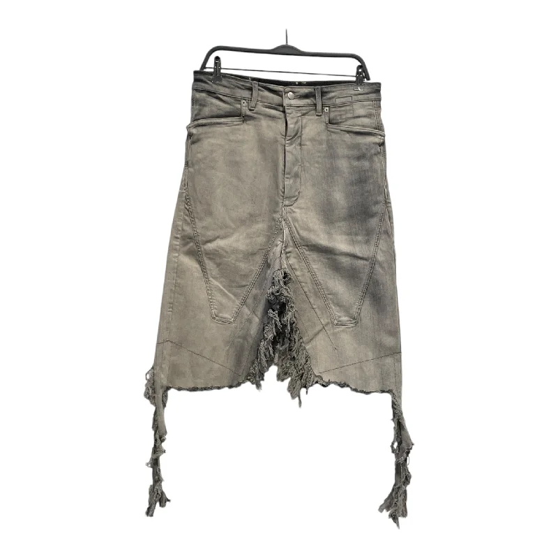 Plus Size Women's Fashion and Clothing Rick Owens/Pants/30/Denim/GRY/FW23 LUXOR SLIVERED SKIRT