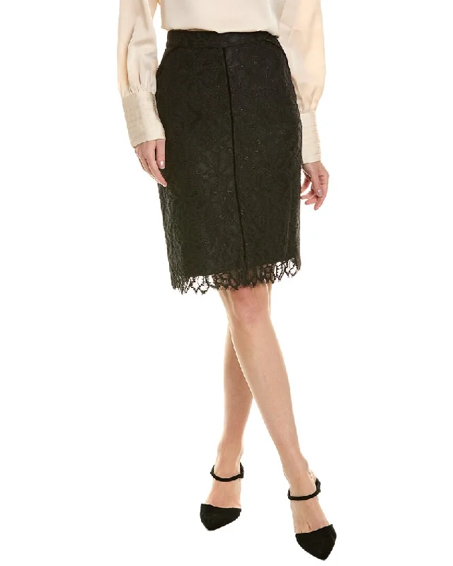 Stylish Women's Garments Donna Karan Lace Short Skirt