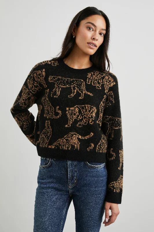 Women's Evening Wear Outfit PERCI SWEATER - CAMEL WILD CATS