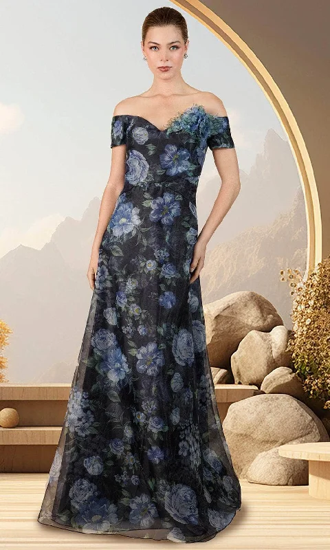 Flash Sales Today Janique 12621 - Floral Accent Evening Dress