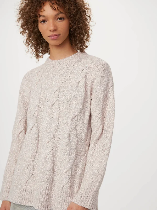 Women Online Clothing Boutiques The Cable Knit Sweater in White