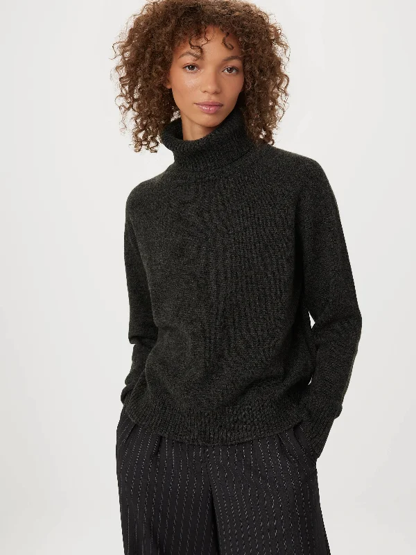 Women's Everyday Clothes The Yak Wool Turtleneck in Charcoal Grey