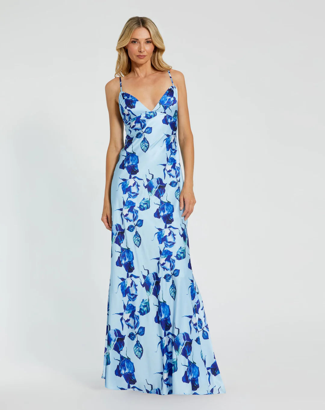 Chic Casual Wardrobe Essentials Ieena Duggal 68336 - Floral Print Cami Slip Gown