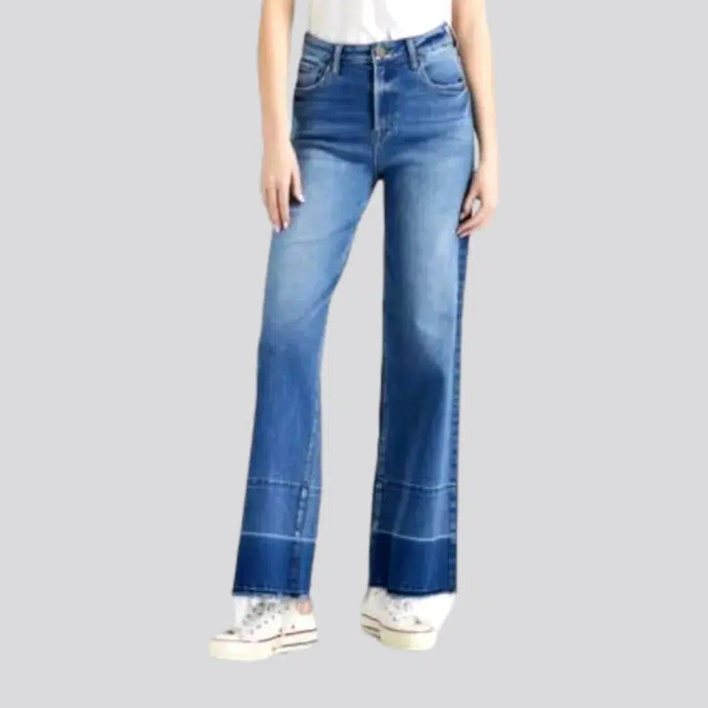 Chic Women's Clothing Whiskered jeans
 for women