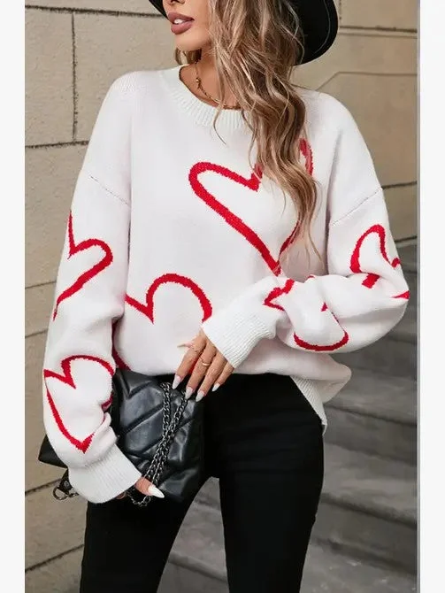 Women's Tailored Outfit Heart Sweater