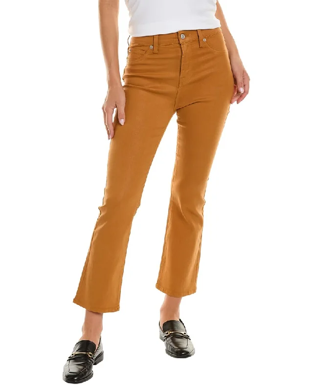 Casual Garments For Women 7 For All Mankind Coated Golden Tan High-Rise Slim Kick Jean