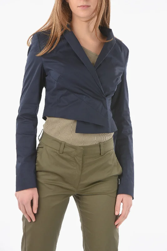 Women's Luxury Attire Ixos Twill Cropped ARNICAX Double Breasted Jacket with shawl lape