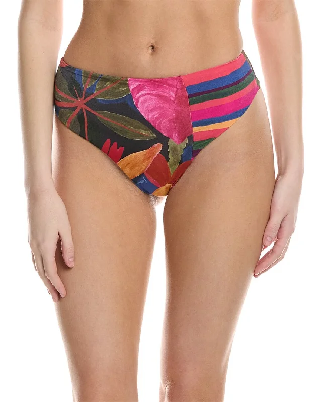 Women's Evening Wear for Special Occasions FARM Rio Floral Tropical Colorful Stripes High-Waist Bikini Bottom