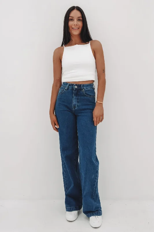 Women's Outfit Jacqui Wide Leg Jean Heritage Blue