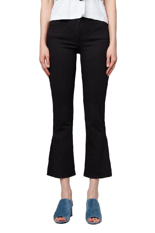 Online Clothing Boutiques 3 X 1 Women's W25 Midway Gusset Zipper Black Jeans