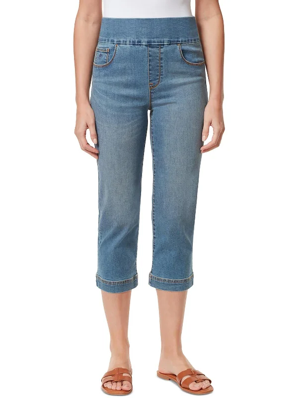 Sale On Sale Amanda Womens Mid-Rise Denim Capri Jeans