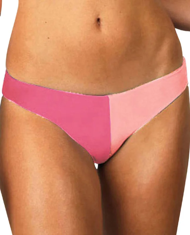 Trendy Boutique Online Women's Moderate Bikini Bottom In Santa Cruz Pink