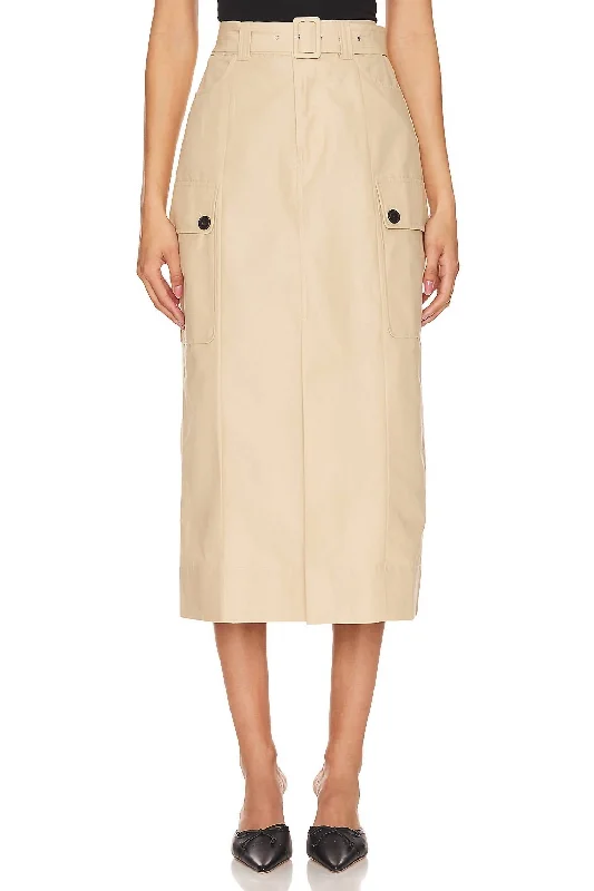 Luxury Women's Clothing Cyrus Skirt In Khaki