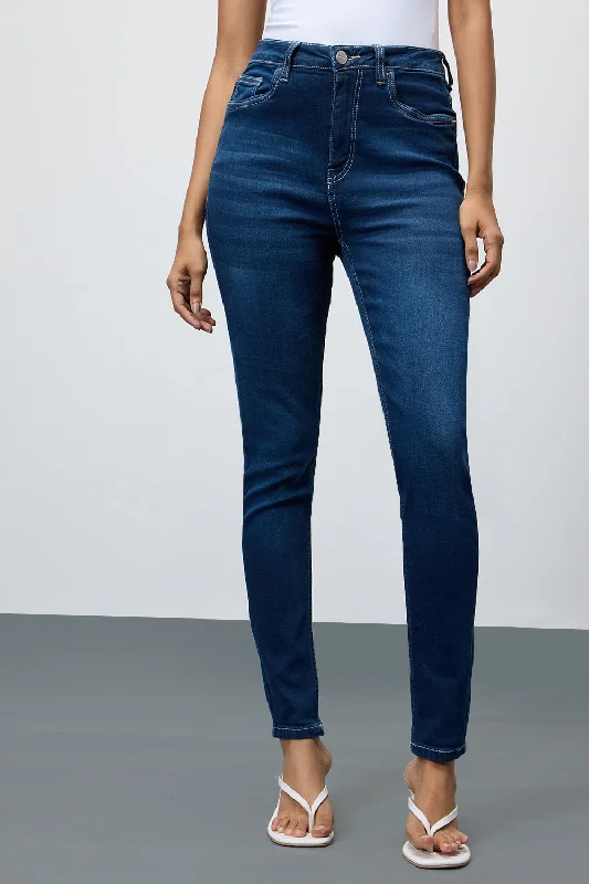 Trendy Boutique Online Slim Dusk Dark Blue Skinny Leg Jeans