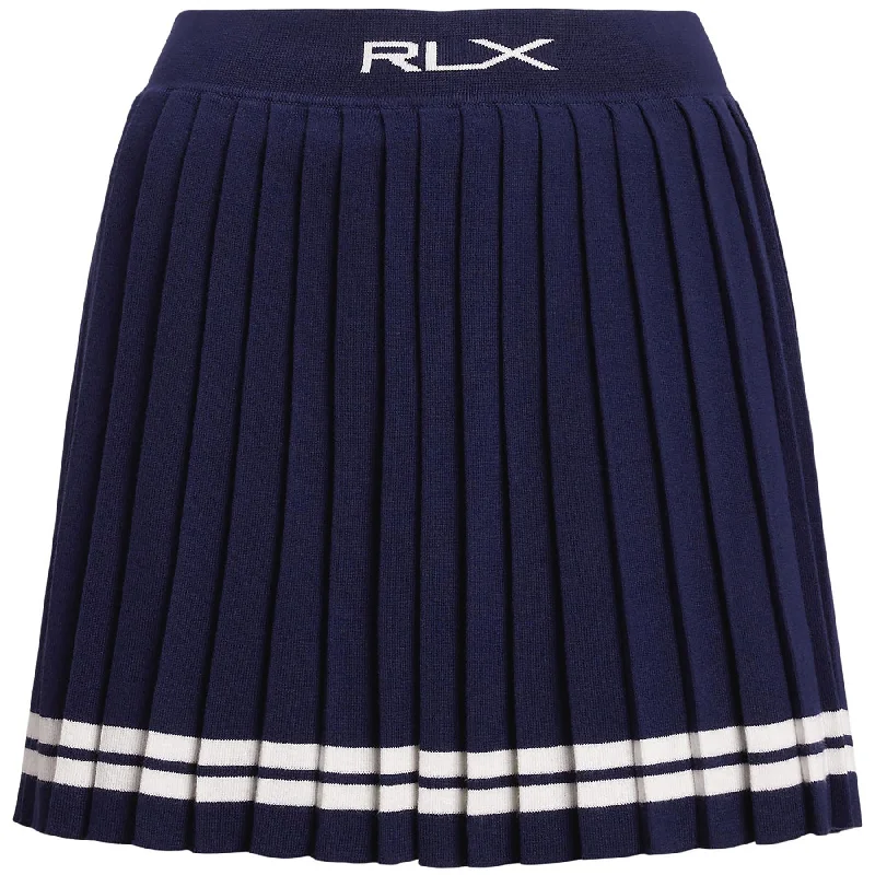 Women's Everyday Apparel Womens RLX Pleated Cricket Skort Refined Navy/Ceramic White - SS25