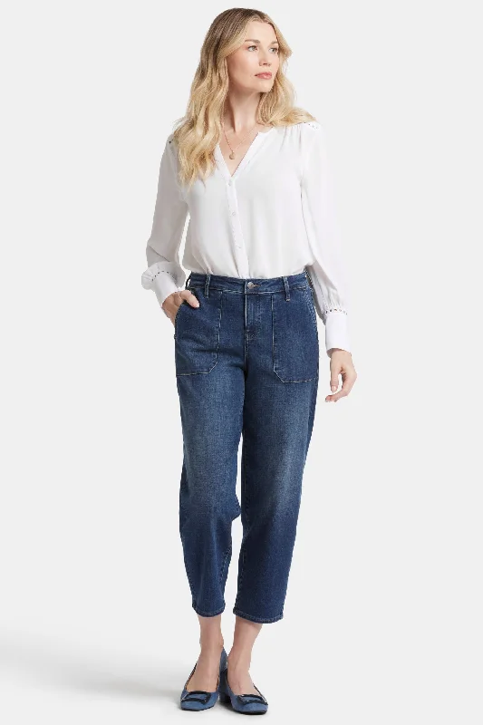 Latest Fashion for Women Relaxed Utility Ankle Jeans - Wellspring