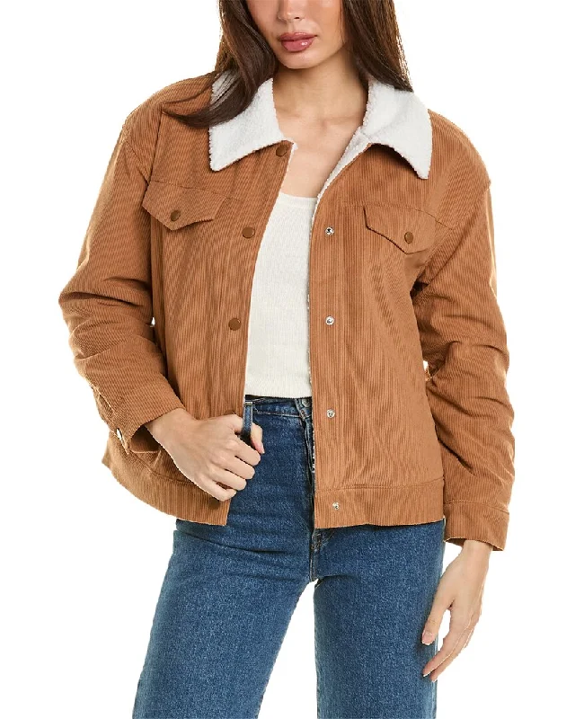 Women's Vintage-Inspired Outfit Pascale La Mode Corduroy Jacket