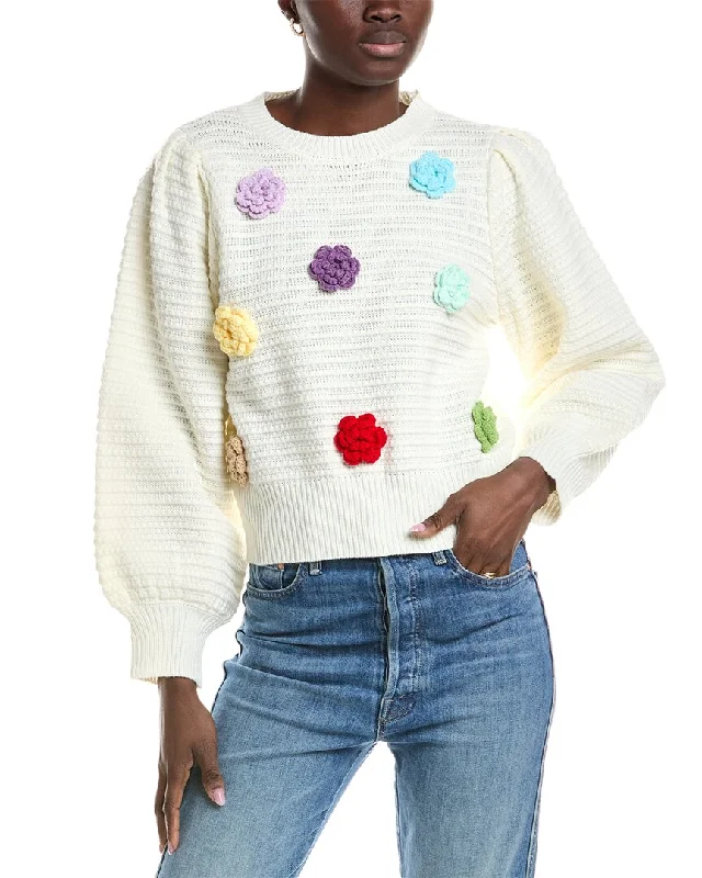 Women's Clothing For Outdoor Activities Gracia Floral Crochet Sweater