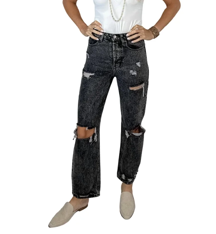 Sale On Clothing Dissed Ripped Jeans In Washed Black