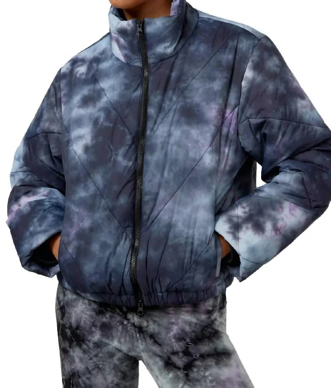 Casual Chic Women's Clothes Easton Puffer Jacket In Tie Dye