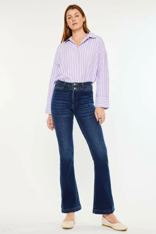 Sale Clothes Online Kancan High Rise Double Waistband Flare Jeans