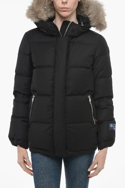 Women's Apparel And Garments Woolrich Down Jacket ALIQUIPPA With Removable Fur